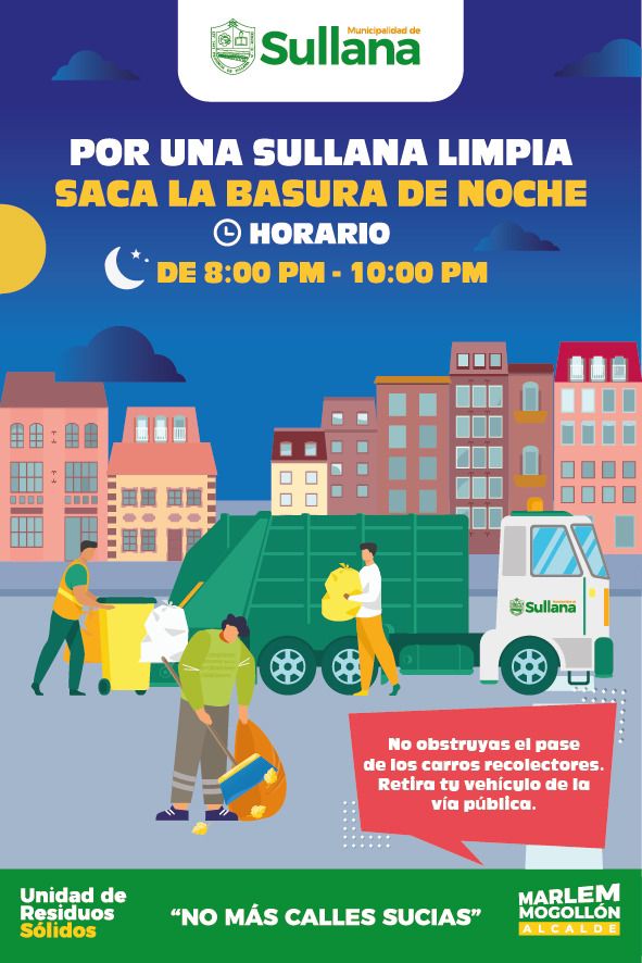Vecinos deberán sacar su basura en horario de 8 a 10 de la nocheVecinos deberán sacar su basura en horario de 8 a 10 de la noche