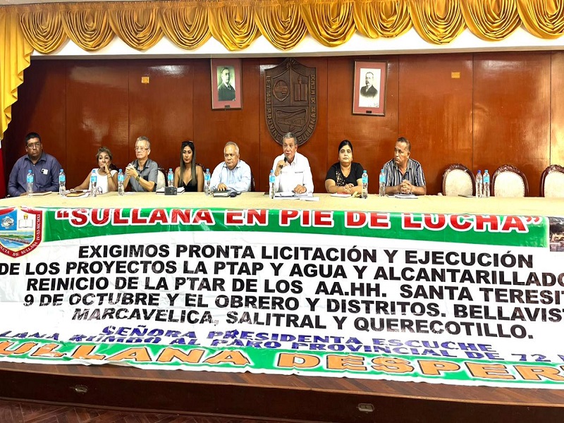 ALCALDE PIDE SEGUIR VIGILANTES TRAS LICITACIÓN DE OBRA DE AGUA Y ALCANTARILLADO PARA SULLANA