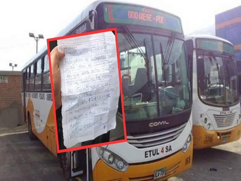 SJL: Exigen S/50,000 para no atentar contra pasajeros