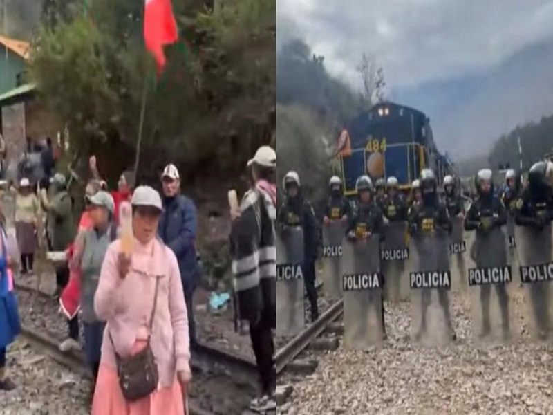 PeruRail suspende servicios a Machupicchu Pueblo por bloqueos en la vía férrea