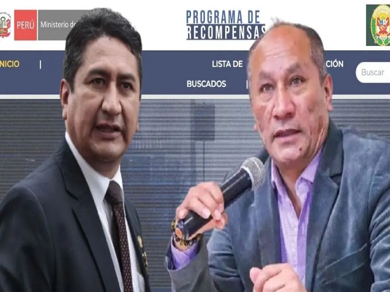 Vladimir Cerrón y Juan Silva fueron retirados del programa de recompensas del Mininter