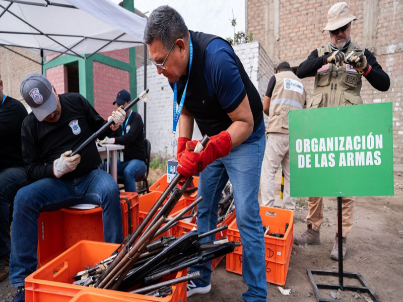 Sucamec destruye más de 8000 armas de fuego para evitar su uso con fines delictivos