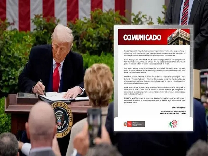 Mincetur anuncia medidas y coordinación con Estados Unidos ante política arancelaria de Donald Trump