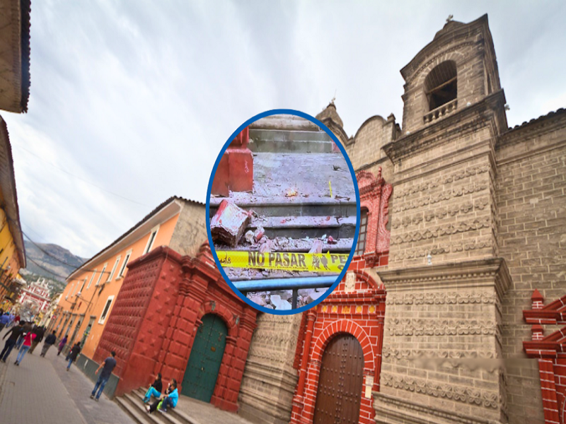 Ayacucho: Caída de cornisa de iglesia deja un muerto y varios heridos