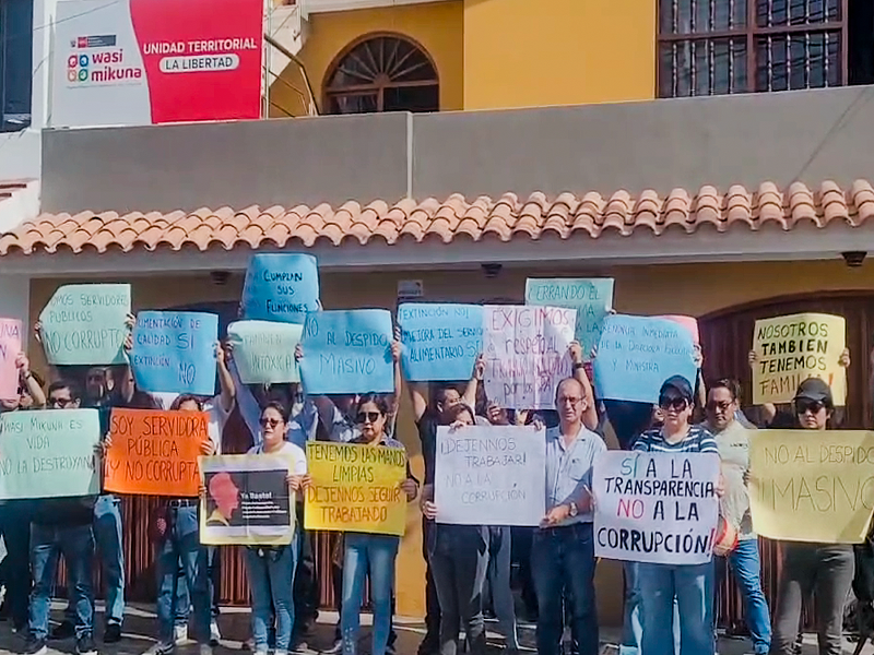 En Lambayeque: trabajadores de Wasi Mikuna protestan ante incertidumbre sobre continuidad del programa: “Que no se destruya, que se reestructure”