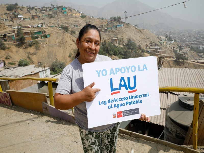Ley de Acceso Universal al Agua Potable promovida por el Ministerio de Vivienda fue aprobada por el Congreso
